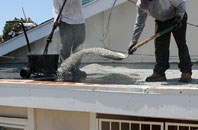 Row flat roofing repair